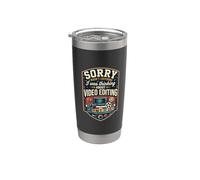 Funny Sorry I was Thinking About Video Editing Stainless Steel Insulated Tumbler