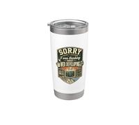 Funny Sorry I was Thinking About Web Developing Coder Stainless Steel Insulated Tumbler