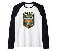 Funny Sorry I was Thinking Veterinary Medicine Vet Raglan Baseball Tee