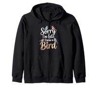 Funny Sorry Im Late I Saw A Bird Saying Birdwatching Joke Zip Hoodie