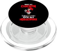 Funny Sorry My Chicken Ate My Homework School Chicken Farmer PopSockets PopGrip for MagSafe