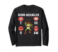 Funny Sound Wrangler Frog Cowboy Long Sleeve T-Shirt