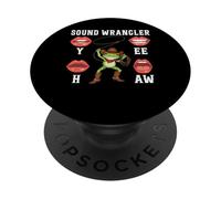 Funny Sound Wrangler Frog Cowboy PopSockets Adhesive PopGrip