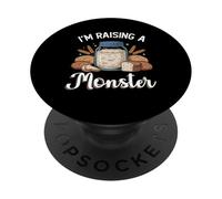 Funny Sourdough Starter Baker Apparel I'm Raising A Monster PopSockets Adhesive PopGrip