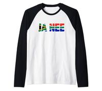 Funny South African Saying Ja Nee, Yes/No, South Africa Flag Raglan Baseball Tee