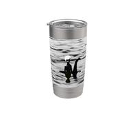 Funny Space Alien and The Loch Ness Monster Stainless Steel Insulated Tumbler