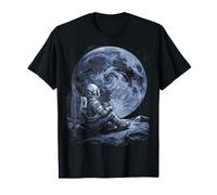 Funny Space Astronaut On The Moon Drinking Coffee T-Shirt