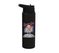 Funny Space Boy Kids Astronomy Astrophysics Astronauts Stainless Steel Insulated Water Bottle