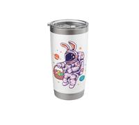 Funny Space Bunny Astronaut Easter Basket Egg Hunt Design Stainless Steel Insulated Tumbler
