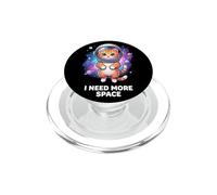 Funny Space Cat Kitty Astronaut Retro I Need More Space PopSockets PopGrip for MagSafe