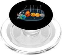 Funny Space Planets Newton Cradle Astronomy Elements Shirt PopSockets PopGrip for MagSafe