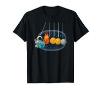 Funny Space Planets Newton Cradle Astronomy Elements Shirt T-Shirt