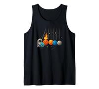 Funny Space Planets Newton Cradle Astronomy Elements Shirt Tank Top