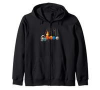 Funny Space Planets Newton Cradle Astronomy Elements Shirt Zip Hoodie