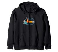 Funny Space Planets Newton Cradle Astronomy Elements Shirt Zip Hoodie