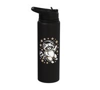 Funny Space Raccoon Racoon Astronomy Astronauts Stainless Steel Insulated Water Bottle