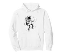 Funny Spaceman Playing Electric Guitar Astronomy Astronauts Pullover Hoodie