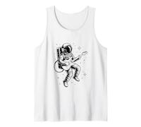 Funny Spaceman Playing Electric Guitar Astronomy Astronauts Tank Top