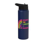 Funny Spanish Clothes Maestra Spanish Language Teacher Stainless Steel Insulated Water Bottle