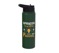 Funny Spanish Clothes Maestra Spanish Language Teacher Stainless Steel Insulated Water Bottle