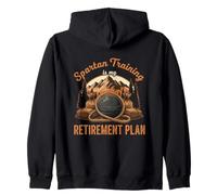 Funny Spartan Training Is My Retirement Plan OCR Athlete Zip Hoodie