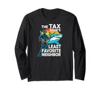 Funny Spearfishing The Tax Man Shark Diver Long Sleeve T-Shirt