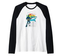 Funny Spearfishing The Tax Man Shark Diver Raglan Baseball Tee
