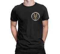 Funny Special Air Service SAS T-Shirts Men 100% Cotton T Shirt British Army Special Forces Sniper Tees Black L