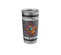 Funny Speed Cubing Tee One Solution Math Lovers Boys Girls Stainless Steel Insulated Tumbler