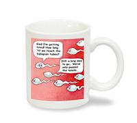 Funny Sperm Joke Rude Novelty Coffee Mug - Exclusive to the Serendipity Vita Collection. Funny Mugs for All Occasions.