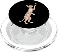 Funny Sphynx Cat Reaching Monarch Butterfly Women Men Kids PopSockets PopGrip for MagSafe