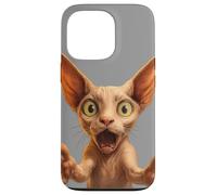 Funny Sphynx Cat Smile! With Outstretched Paws Cat Lovers Case for iPhone 13 Pro