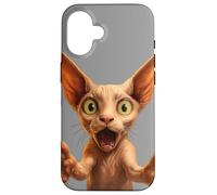 Funny Sphynx Cat Smile! With Outstretched Paws Cat Lovers Case for iPhone 16