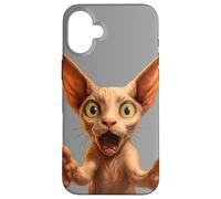 Funny Sphynx Cat Smile! With Outstretched Paws Cat Lovers Case for iPhone 16 Plus