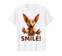 Funny Sphynx Cat Smile! With Outstretched Paws Cat Lovers T-Shirt