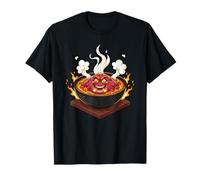 Funny Spicy Ramen Evil Soup Bowl Fire Monster T-Shirt