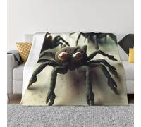 Funny Spider Blankets for Couch Soft Fleece Throw Blanket Luxury Flannel Lap Blanket Gifts Lightweight Air Conditioning Blankets Fuzzy Cozy Throws for All Seasons