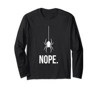 Funny Spider Nope Meme Minimalist Arachnophobia Gift Long Sleeve T-Shirt