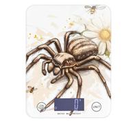 Funny Spider White LCD Display food scale for travel 11lb/0.18oz, 5kg/5g coffee gram scale with 4 unit for Spices Dieting Spices (Batteries not Included)