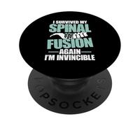 Funny Spinal Fusion Warrior Spine Surgery PopSockets Adhesive PopGrip