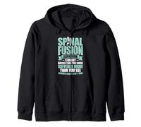 Funny Spinal Fusion Warrior Spine Surgery Zip Hoodie
