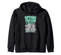 Funny Spinal Fusion Warrior Spine Surgery Zip Hoodie