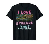 Funny Spokane Washington Night Skyline Vintage T-Shirt