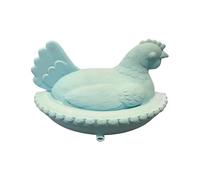 Funny Sponge Holder, Hen Shaped Sink Organiser, 6.3 x 4.21 x 3.66 Inch Large Drain Rack with Quick Drying, Sturdy Resin Kitchen Container, Counter Holder with Novel Desi