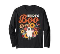 Funny Spooky Bride’s Boo Crew Ghost Bridal Squad Halloween Long Sleeve T-Shirt