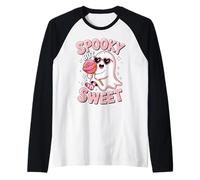Funny Spooky But Sweet Cute Halloween Raglan Baseball Tee