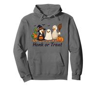 Funny Spooky Goose Ghost Witch Mummy Silly Halloween Goose Pullover Hoodie