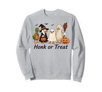 Funny Spooky Goose Ghost Witch Mummy Silly Halloween Goose Sweatshirt