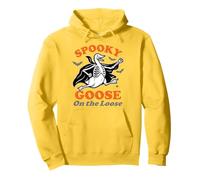 Funny Spooky Goose on the Loose Silly Halloween Skeleton Pullover Hoodie