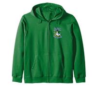 Funny Spooky Goose Witch Hat Silly Goose Halloween Zip Hoodie